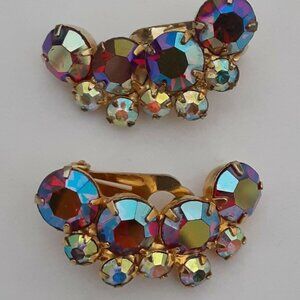 Vintage Julianna Aurora Rhinestone earrings